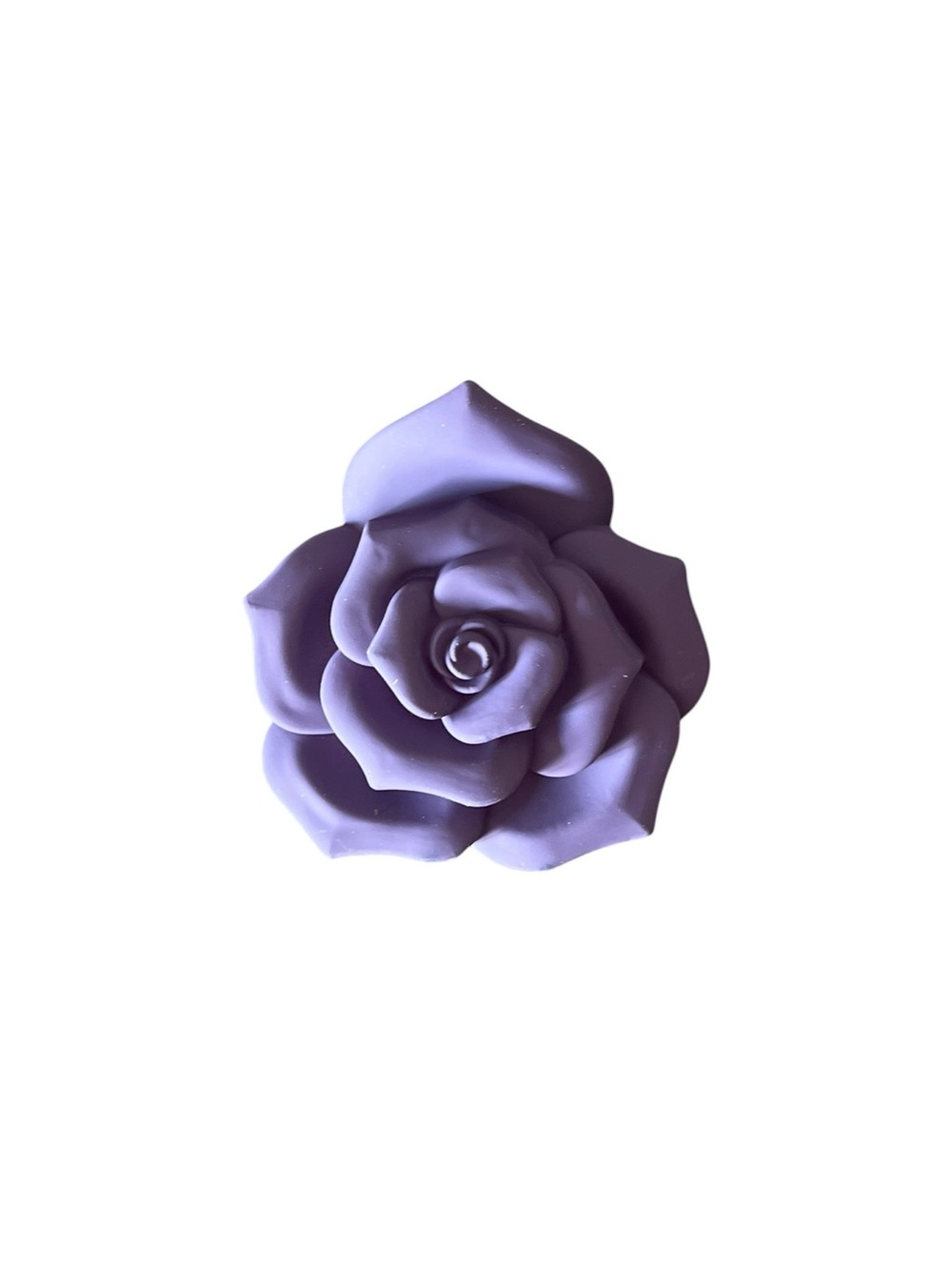 Light Gray Matte Flower Floral Neutral Boho Classic 2.5" Lobster Claw Hair Clip